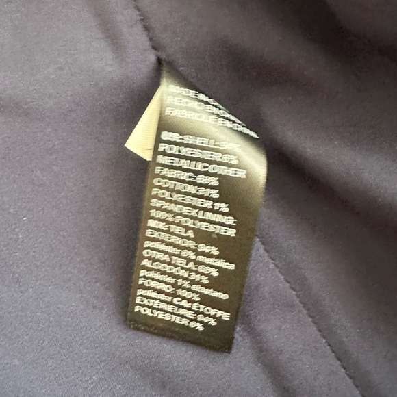 White House Black Market Women’s 14P Petite Lurex Tweed Moto Jacket – Navy Blue - Picture 10 of 16